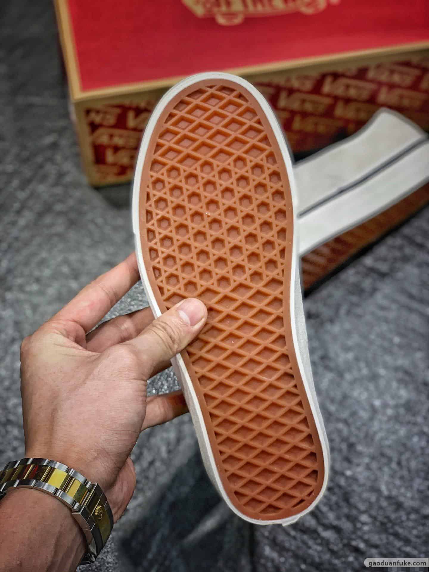 莆田vans authentic 44 dx 牛奶白麂皮 黑白 低帮硫化帆布鞋