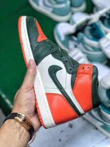 H12纯原 Air Jordan 1 AJ1 Solefly 绿橙 迈阿密