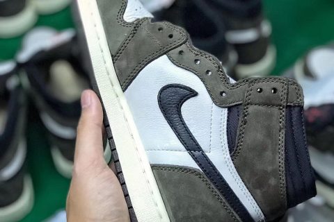 莆田鞋#H12纯原 Air Jordan 1 Travis Scott 倒钩