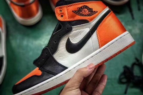 H12纯原 Air Jordan 1 Shattered Backboard 黑丝绸扣碎