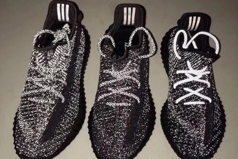 高端复刻鞋H12纯原 Yeezy 350V2 黑色满天星/天使厂家细节