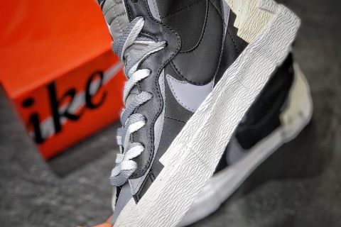 高端复刻黑白灰配色 Sacai X NK Blazer with Dunk 开拓者 产品图