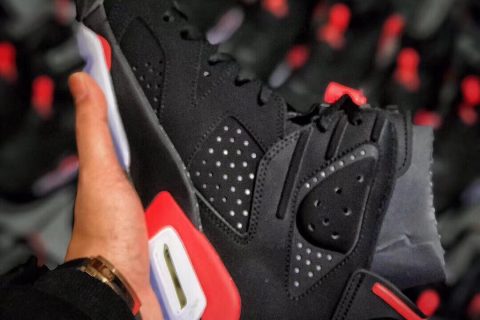 高端复刻精仿-H12纯原 2019 Air Jordan 6 复刻黑红产品图