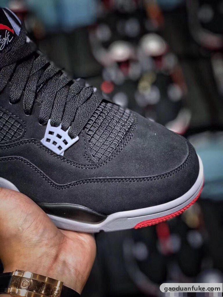 高端复刻精仿-H12纯原 2019 AJ4 "Bred" 黑红