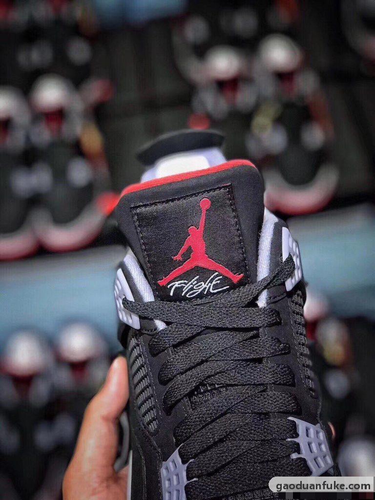 高端复刻精仿-H12纯原 2019 AJ4 "Bred" 黑红