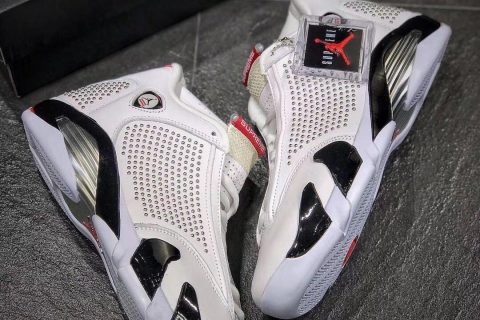 高端复刻精仿鞋-全网独家首发 AJ14 X Supreme 联名 黑白红/黑蓝配色