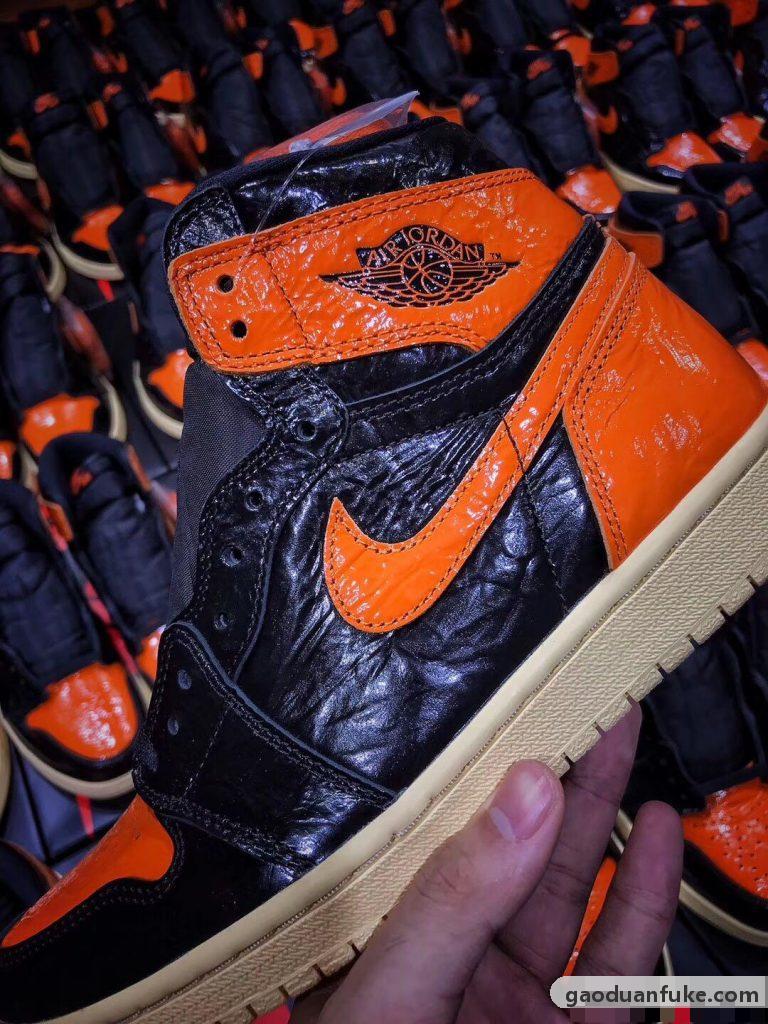 高端复刻精仿H12纯原 AJ1 黑扣碎 AJ1 Shattered Backboard 货号 555088-028