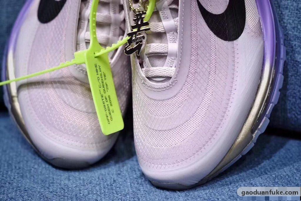 高端复刻精仿鞋#H12纯原系列 NK Air max 97 OFFWHITE “rosequeen”彩虹配色