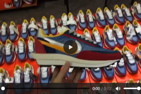 高端复刻精仿#H12纯原系列 Sacai x Nike LDWaffle 红蓝揭秘