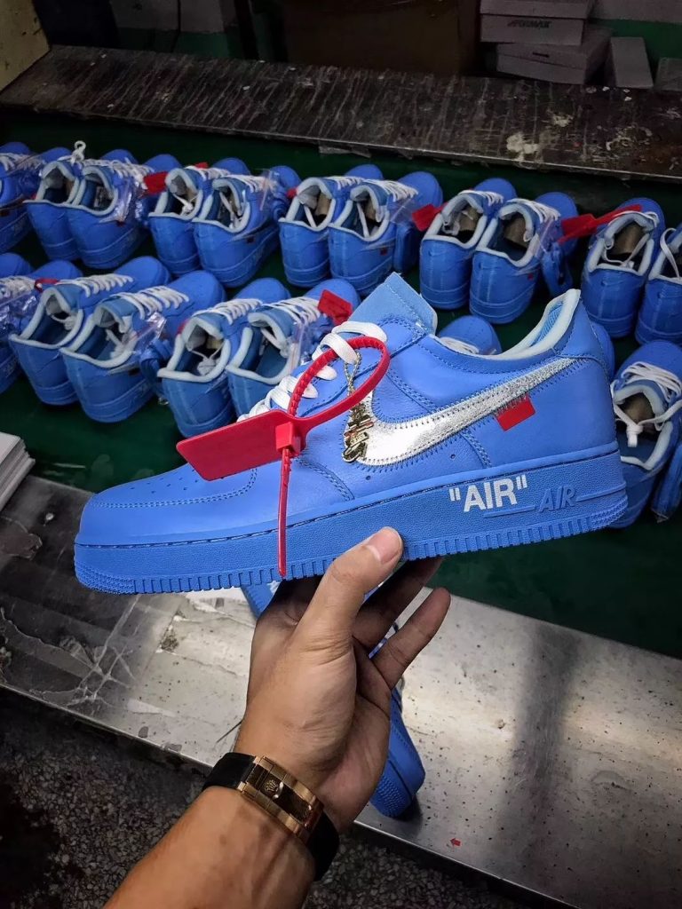 H12纯原莆田鞋系列 OFF-WHITE x Nike Air Force 1 “MCA”北卡蓝艺术馆