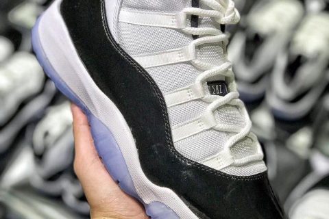 ##H12纯原 AJ11 康扣 45后跟 黑白 concord 2018