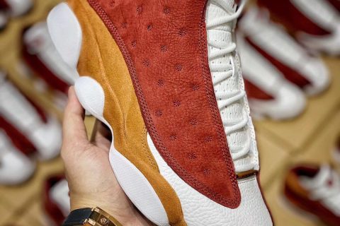 莆田鞋-AJ13 "BIN23" 超级限量酒红黏土配色