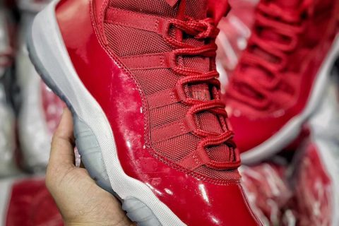莆田鞋-AJ11大红无盒公司货