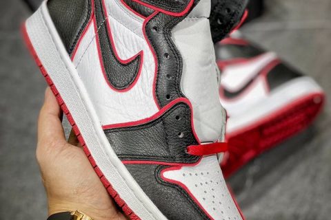 莆田鞋-Air Jordan 1 High og 黑红 红外线