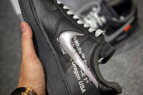 莆田鞋-Off-White X Air Force 1 OW联名黑银勾