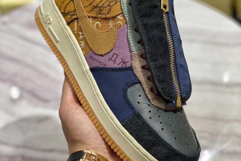 莆田鞋-H12纯原制造Travis Scott X AF1 拼接空军