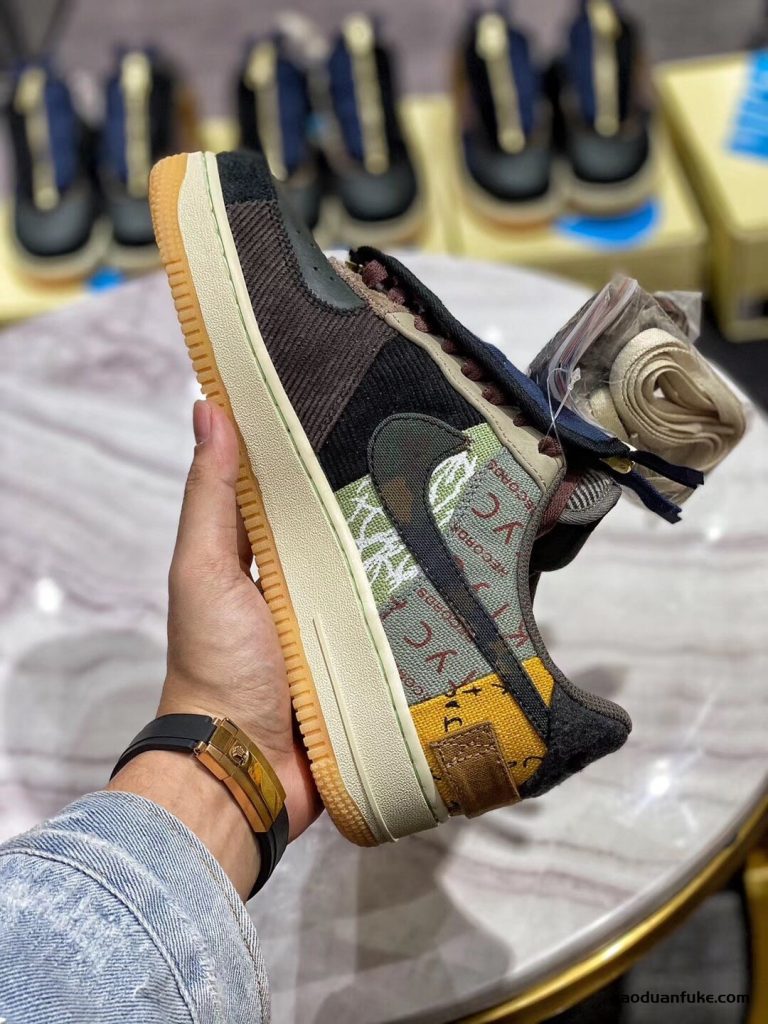 莆田鞋-H12纯原制造Travis Scott X AF1 拼接空军