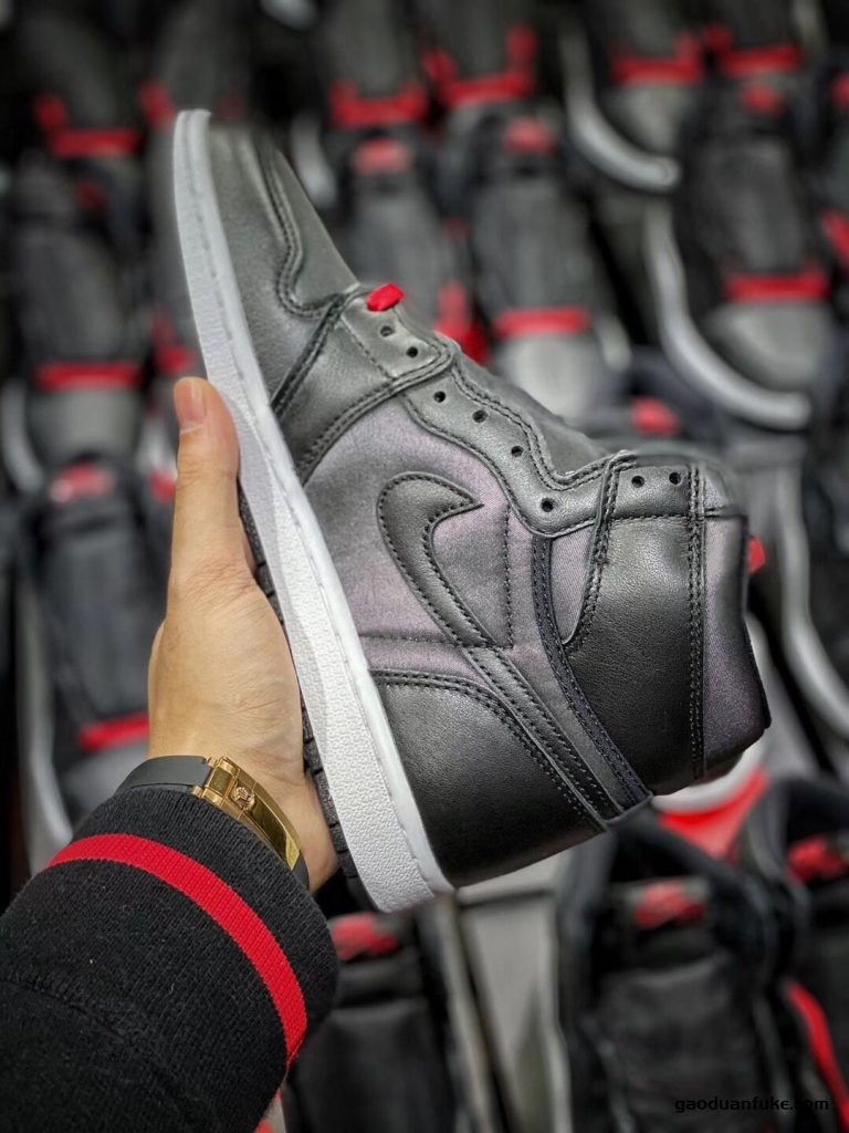 莆田鞋-H12纯原制造 Air Jordan 1  黑红丝绸