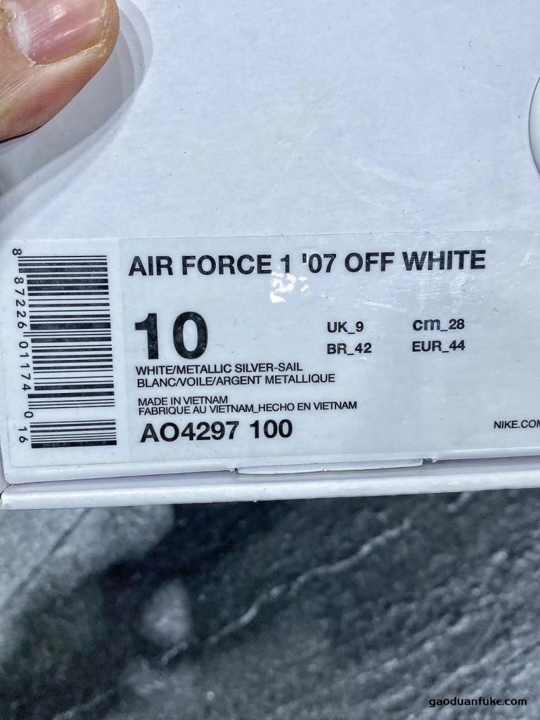 莆田鞋-Off-White X Air Force 1 OW联名白银勾