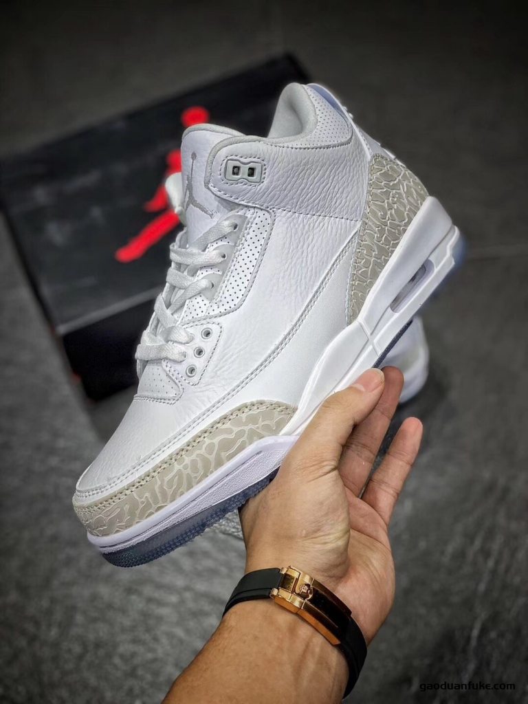 莆田鞋-AIR JORDAN 3 Pure White 篮球鞋