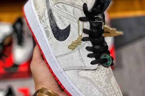 莆田鞋- H12纯原制造Air Jordan 1 白丝绸
