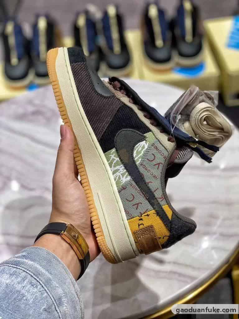 莆田鞋H12纯原 Travis Scott X Nike Air Force 1 拼接空军工厂爆料