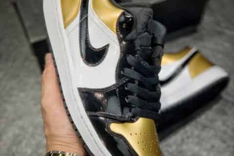 莆田鞋和正品的区别-原装级别 AJ1 Low Gold Toe 黑金脚趾