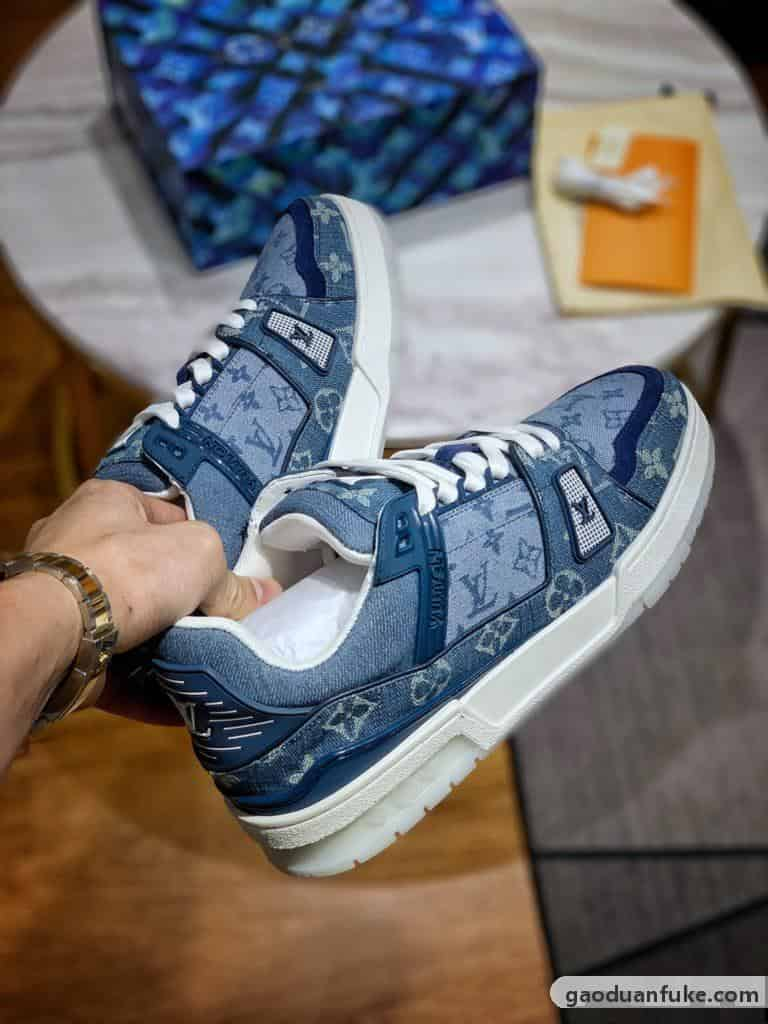 莆田鞋-东莞知名大厂出品 L家 Trainer 经典花蓝色牛仔布