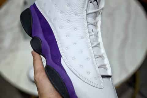莆田鞋纯原级-纯原级别Air Jordan 13 Retro 湖人白紫