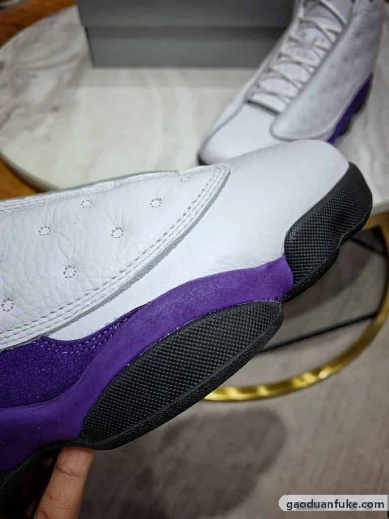 莆田鞋纯原级-纯原级别Air Jordan 13 Retro 湖人白紫