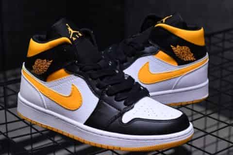 靠谱的莆田鞋微商-AJ1 Mid SE 黑黄
