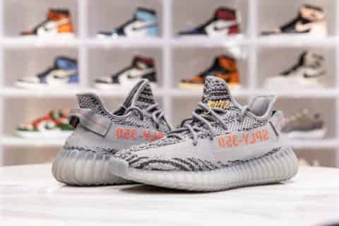 莆田鞋是什么意思-H12纯原系列 Yeezy 350V2 "Beluga" 新灰橙 灰斑马