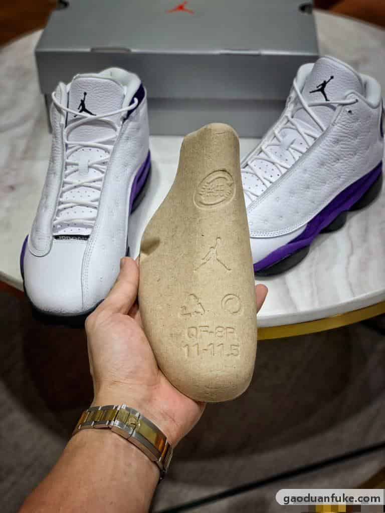 莆田鞋纯原级-纯原级别Air Jordan 13 Retro 湖人白紫