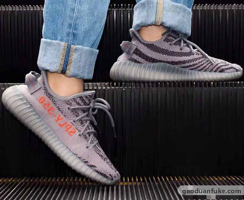 莆田鞋是什么意思-H12纯原系列 Yeezy 350V2 "Beluga" 新灰橙 灰斑马