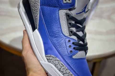 莆田鞋过毒-东莞大厂出品 Air Jordan 3 蓝水泥  男子文化篮球鞋
