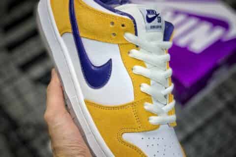 莆田鞋网官方旗舰店在哪里找-纯原级别 NK SB Dunk Low Laser 湖人紫金