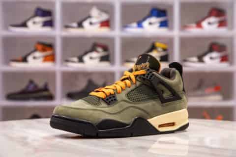 莆田鞋拿货渠道-H12纯原系列 Undefeated x AJ4军绿