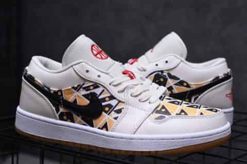 莆田鞋拿货渠道-公司级 AJ1 low "Quai 54"卡其棕黄