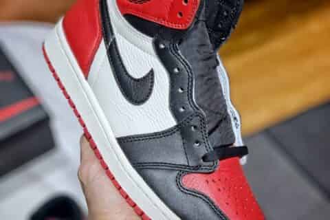 莆田复刻鞋-纯原级别 Air Jordan 1 Retro Bred Toe “红脚趾”