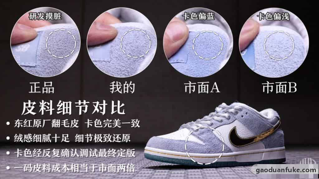 Dunk蓝色情人节已被莆田高端复刻揭秘对战Nike正品