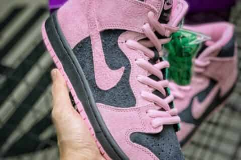 复刻鞋与正品的区别-原装公司级 NK Dunk SB 黑粉绿