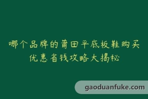 哪个品牌的莆田平底板鞋购买优惠省钱攻略大揭秘
