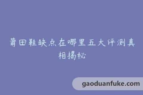 莆田鞋缺点在哪里五大评测真相揭秘