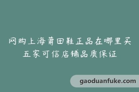 网购上海莆田鞋正品在哪里买五家可信店铺品质保证