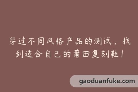穿过不同风格产品的测试，找到适合自己的莆田复刻鞋！