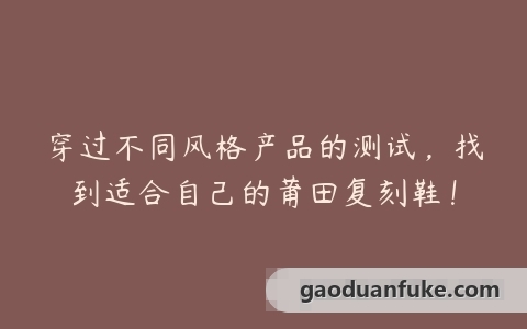 穿过不同风格产品的测试，找到适合自己的莆田复刻鞋！