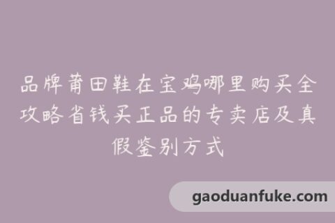 品牌莆田鞋在宝鸡哪里购买全攻略省钱买正品的专卖店及真假鉴别方式