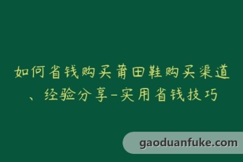 如何省钱购买莆田鞋购买渠道、经验分享-实用省钱技巧