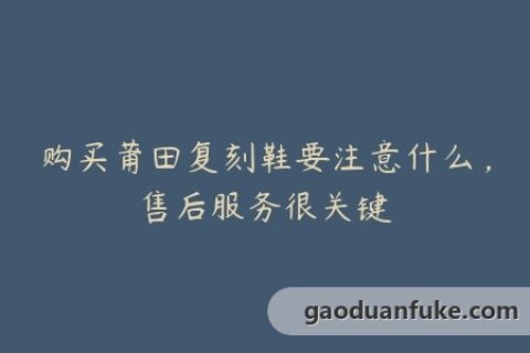 购买莆田复刻鞋要注意什么，售后服务很关键