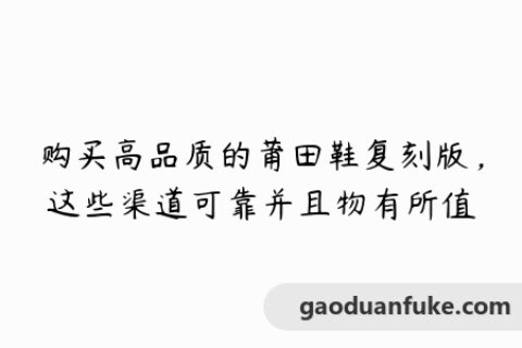 购买高品质的莆田鞋复刻版，这些渠道可靠并且物有所值